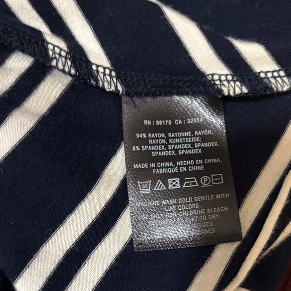 Maeve Anthropologie Striped Navy and White Turtleneck Dress - Picture 8 of 8